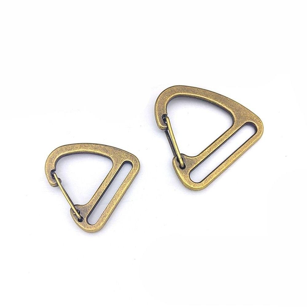 4 Colors Triangle Carabiner 32mm Keychain Belt Buckles Spring Quickdraws Clip  Camping Hiking