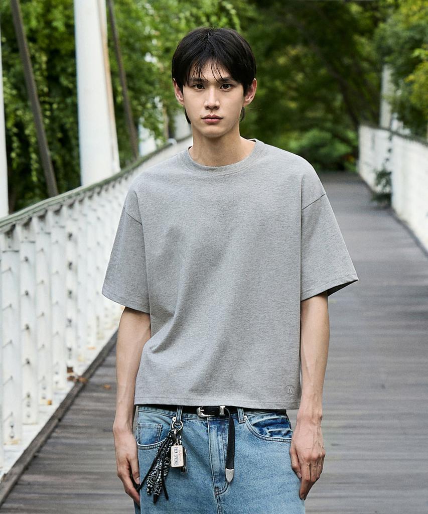 MINIMALPROJECT Refined Crop Short Sleeve T-Shirt Mst181C [Black]