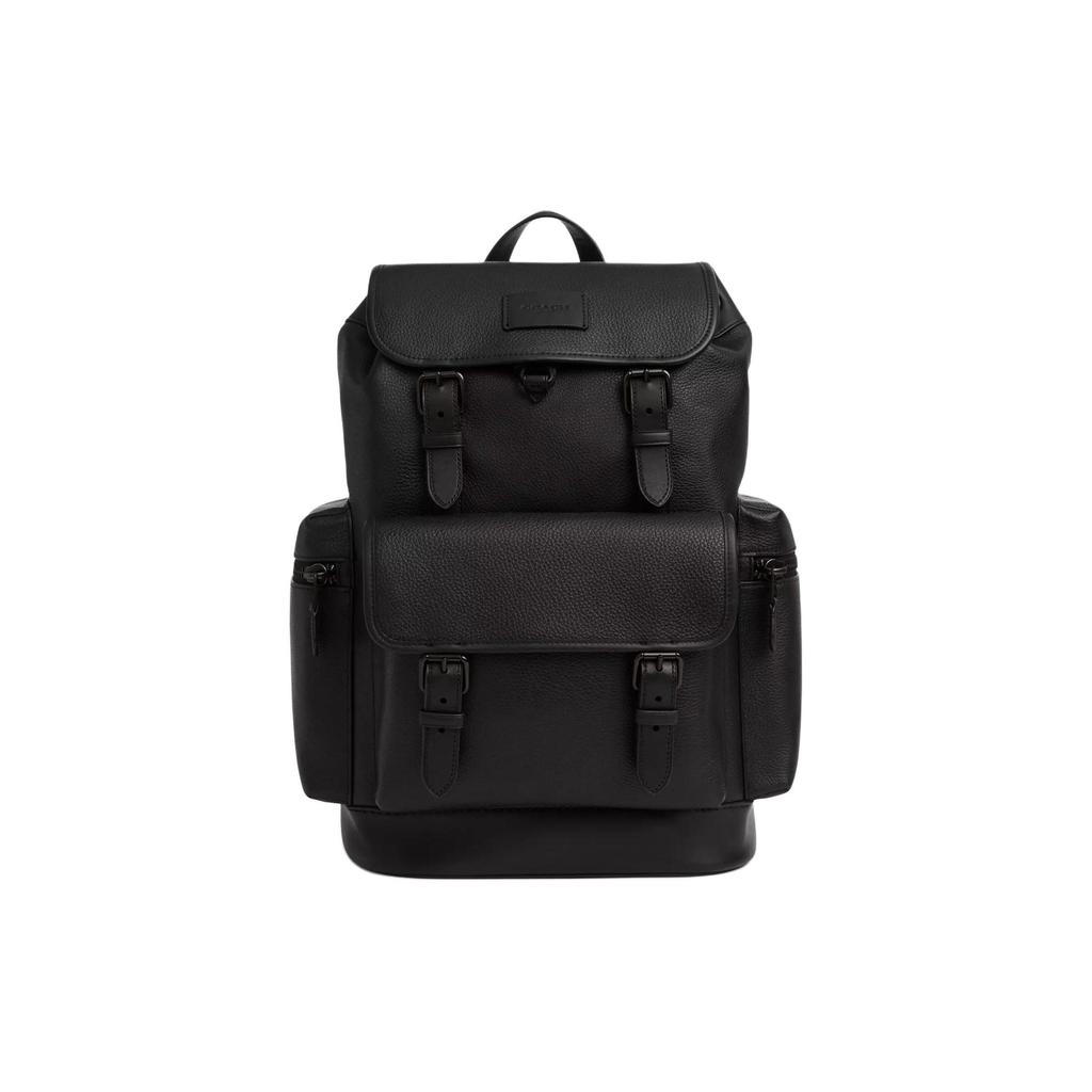 Coach Sprint 29 Letter Pattern Print Leather And Calfskin Backpack Men Backpack Black CT015-JILWO