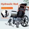 16-дюймовая ручная инвалидная коляска с утолщенной стальной трубкой для пожилых людей, складная, легкая, со спицевым колесом для унитаза