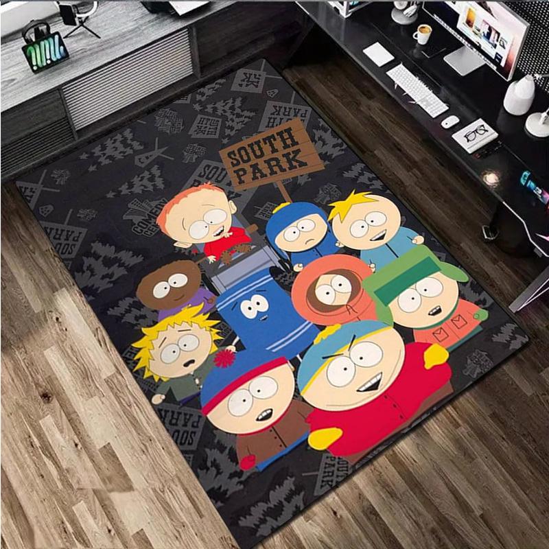 South Park Characters Carpet Office Decorative Carpet For Living Room Bedroom Door Mat Floor Rug Computer Chair Area Rug perfect holiday gift