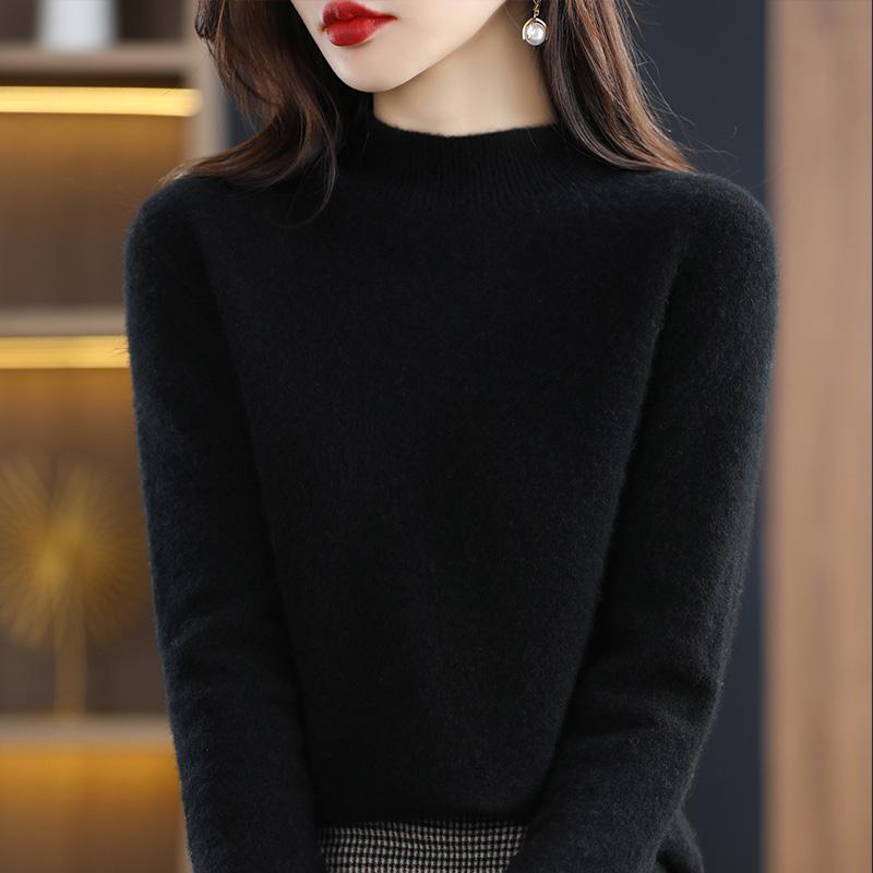 Женский свитер из 100% мериносовой шерсти, СОВРЕМЕННЫЙ НОВЫЙ зимний вязаный пуловер SAGA, осенний джемпер, женские вязаные топы с длинным рукавом