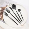 Набор столовых приборов из 16 предметов, роскошный матовый набор столовых приборов, кухонный набор посуды из нержавеющей стали, гостиничный набор посуды, набор столовых приборов черного цвета, подарок