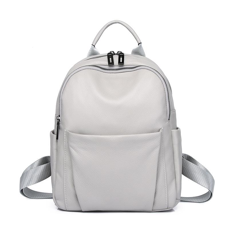 Кожаный рюкзак женский модный универсальный женский рюкзак головной слой кожаная мягкая сумка сумка