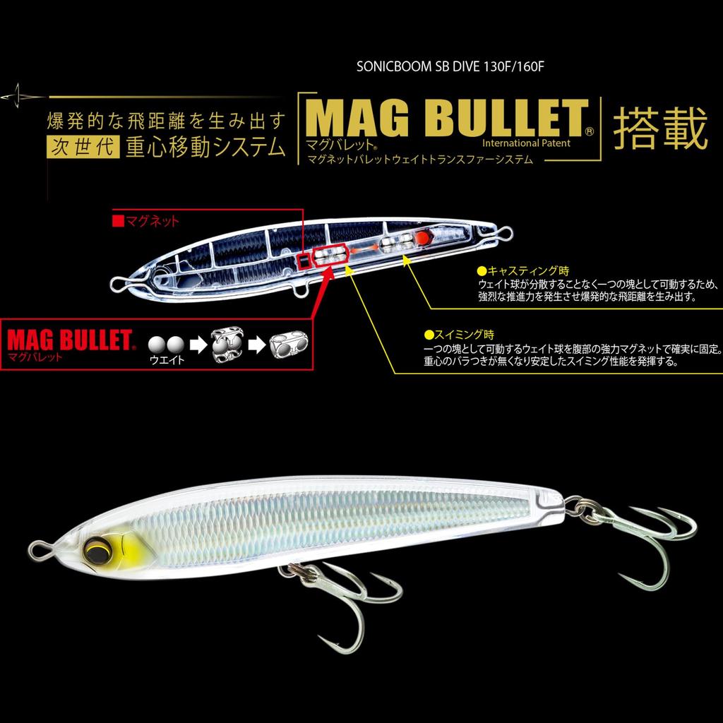 DUEL Sonic Boom SB Dive 130mm Floating Clear Flash Shore Offshore