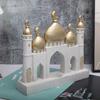 Статуэтка из смолы Рамадан Исламская мечеть Культурное украшение Ручная работа Модели мечетей Украшение башни для Ид Дома Офиса Подарок Рамадан Мубарак