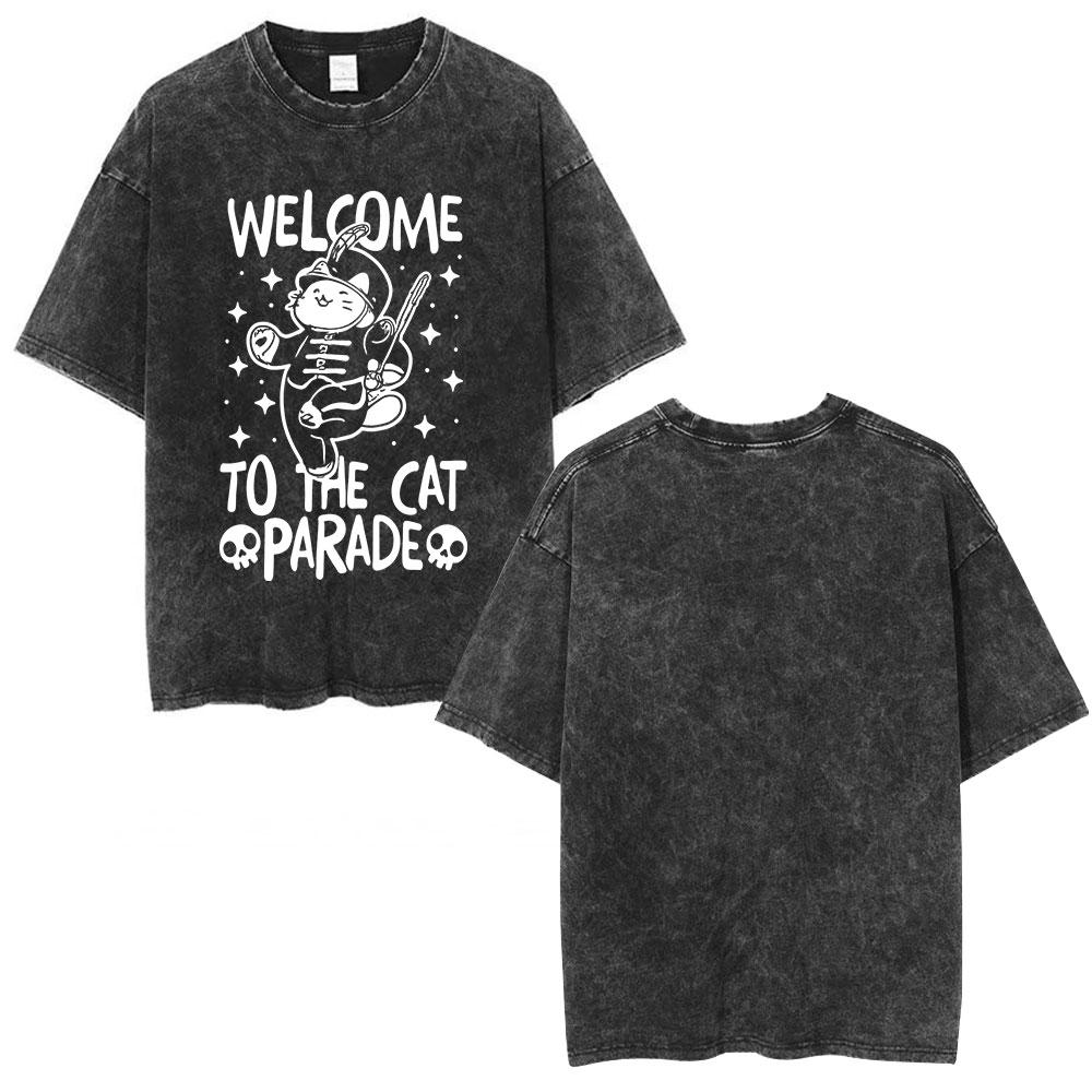 Rock Band My Chemical Romance Washed Tshirt The Black Parade  Tour Merch Tshirts Mens Clothing Vintage T Shirt Streetwear