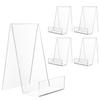 Set of 5 Clear Acrylic Book Tabletop Book Book Display Bookshelf School Stationery Gift Stands, Bookends, Stands, Stands, Decor, Library, Office,