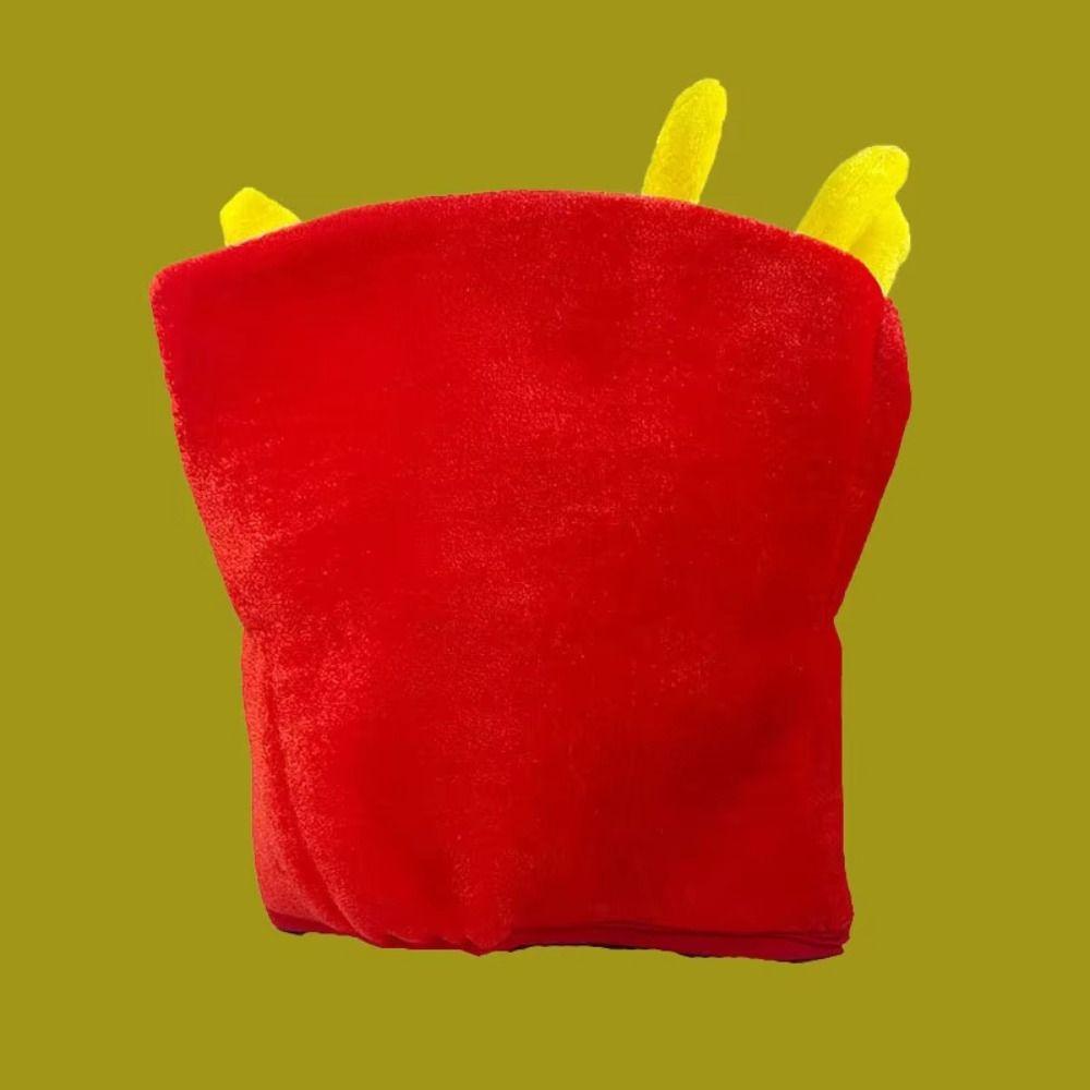Cartoon Decorative Fries Hat Cute Halloween Cap Beach Cap Plush Toys Caps Cosplay