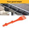 Roof Rake Cleaning Tool Adjustable Multi-angle Head Mini Rake Gutters Leaves Debris