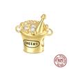 925 Silver Golden Series Compass Whistle Virgin Mary Dangle Charms Beads Pendant for DIY Bracelet Necklace Jewelry Gift