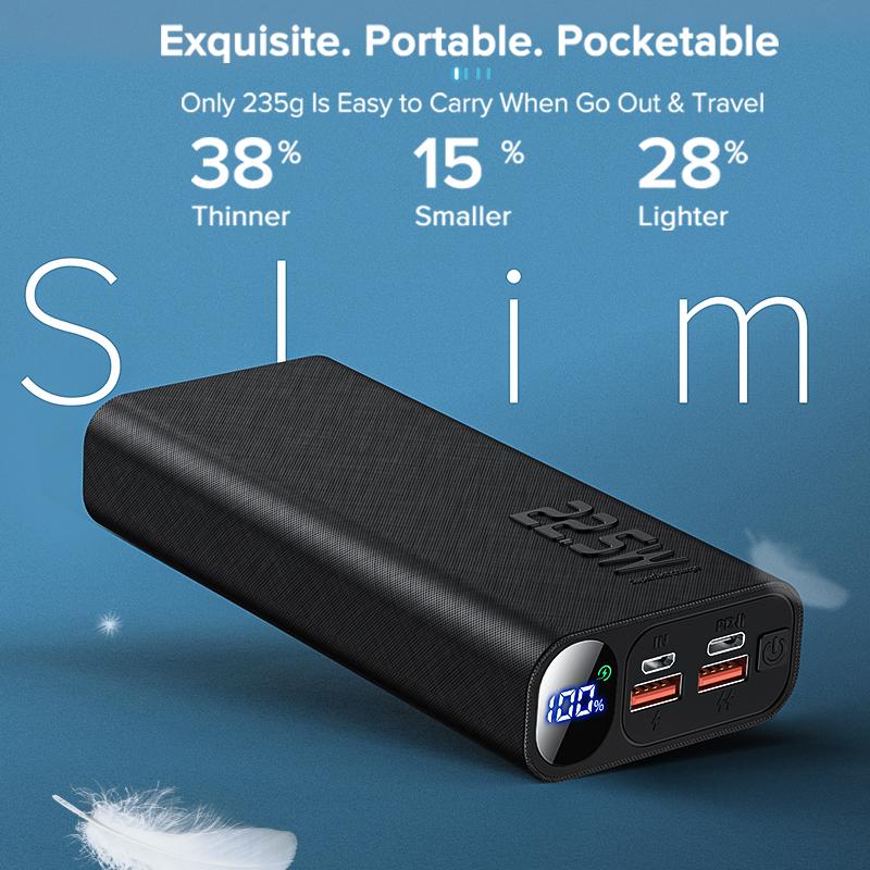 QOOVI Power Bank 10000 мАч 20000 мАч PD 20 Вт Быстрая зарядка Powerbank Внешнее зарядное устройство для iPhone 13 12 11 Pro Xiaomi Huawei P40 PoverBank