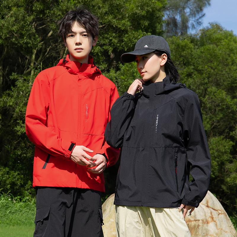 Outdoor Jacket Men's and Women's Spring and Autumn Windproof Couple Mountaineering Jacket Top Loose Casual Jacket