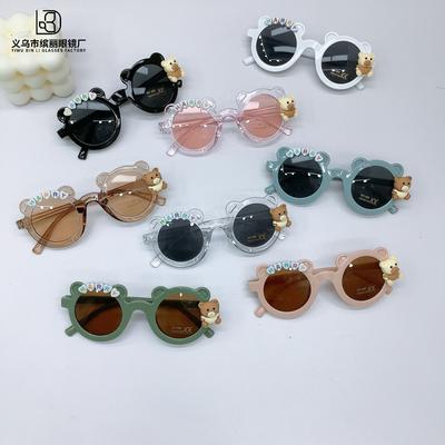 Солнцезащитные очки для путешествий и защита от ультрафиолета Diy Bear Cute Sunglasses Trendy Baby Sunglasses