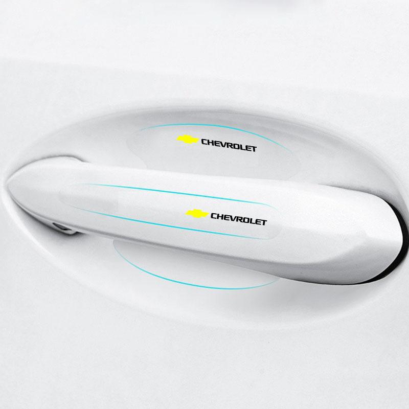 8 шт. Прозрачная накладка на ручку двери автомобиля Защитная наклейка от царапин Для Chevrolet Cruze Equinox Captiva Trax Malibu Tahoe Impala Sonic