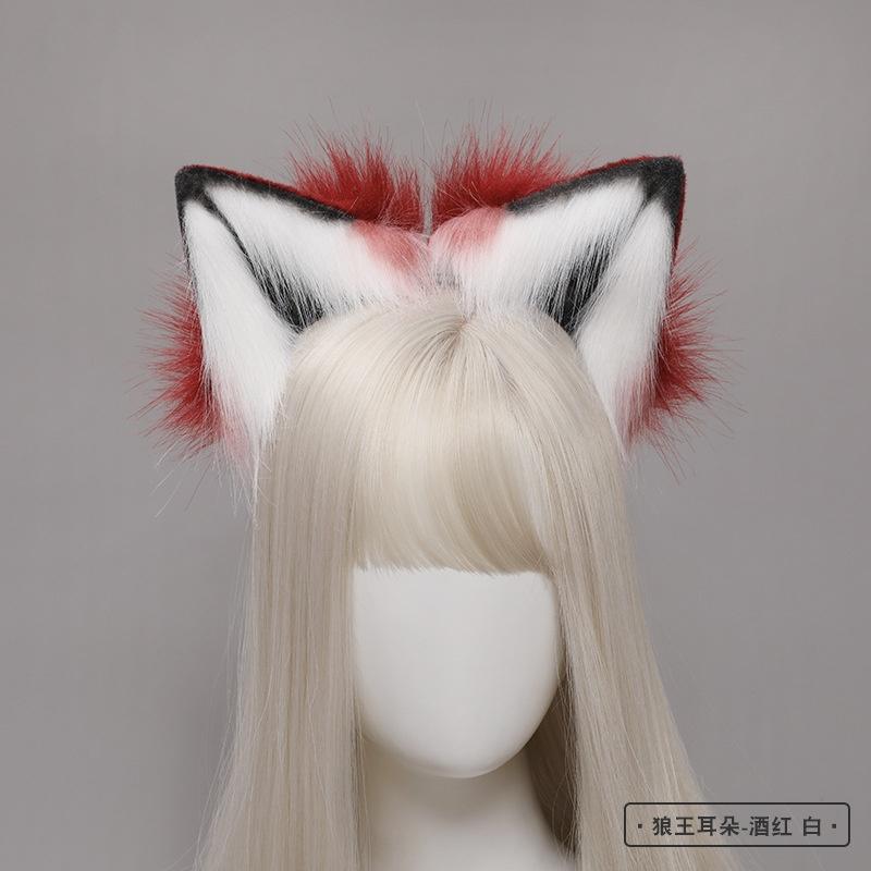 Новый Red Fox Anime Beast Ear Beast Tail Wolf Ear Cat Ear повязка на голову на заказ косплей Golden LOL Fox Ears плюшевые аксессуары для волос