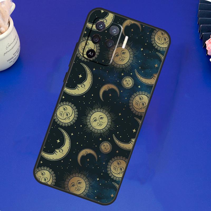 Чехол Sun Moons Star Signs Astrological Celestial для OPPO A5S A1K A15 A52 A72 A54 A74 A94 A91 A5 A9 A31 A53 A53S 2020, задняя крышка