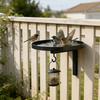 Wall Mounted Metal Bird Bath with Feeder Hook, Durable Bowl for Outdoor, Easy Install for Garden, Patio & Fence, Ideal for Birds