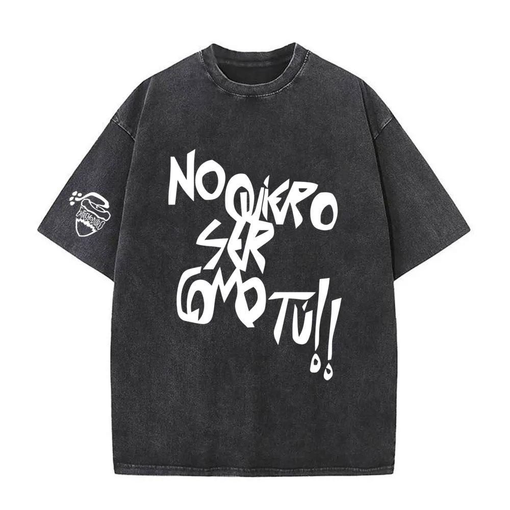 Rock Band EXTREMODURO Tour Vintage Washed Tshirt Men Fashion Hip Hop Street T Shirt Male Gothic Retro Oversized T Shirts