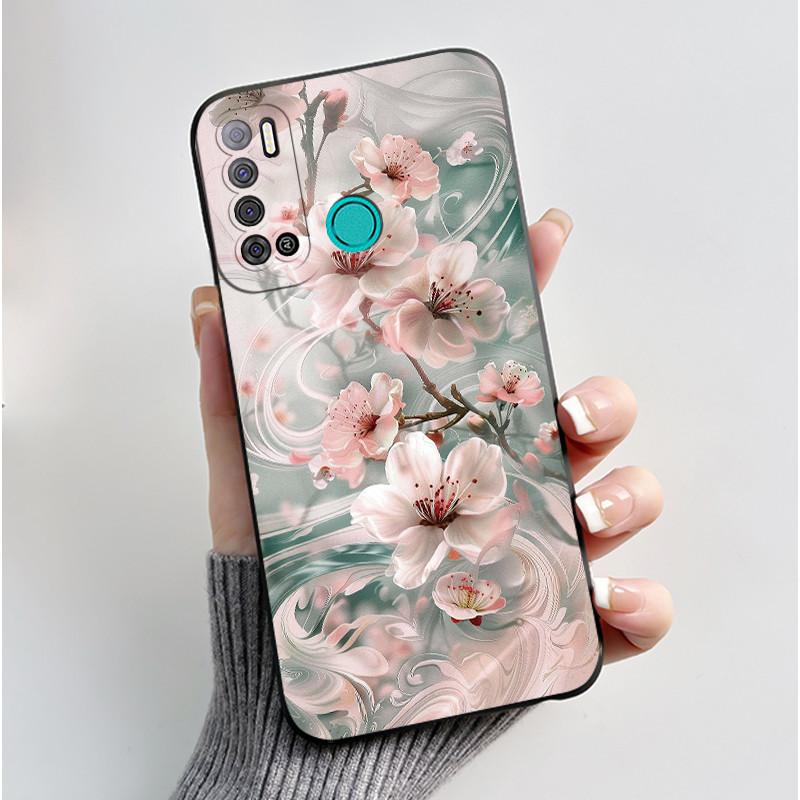 Для Tecno Pouvoir 4 Pro LC8 Чехол Эстетичный Милый Кот Ударопрочный Силиконовый Мягкий ТПУ Чехол Для Tecno Pouvoir 4 Чехол LC7 Оболочка Funda