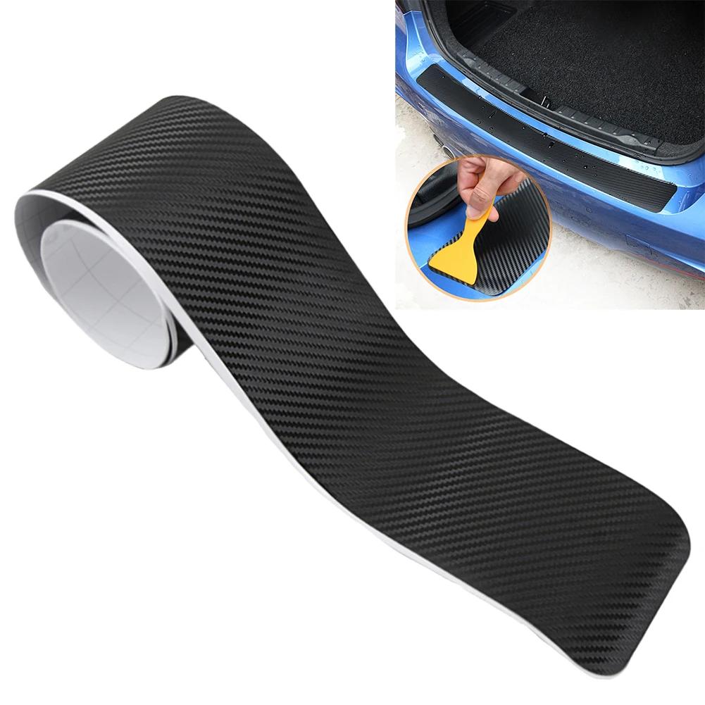 Наклейка на задний бампер багажника автомобиля, защитная накладка на дверь багажника из ПВХ, накладка на порог, накладка 90 см, стайлинг автомобиля