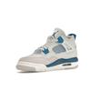 Air Jordan 4 Retro GS Military Blue 2024 Kids Sneakers White Off-White Neutral-Grey HF4281-141