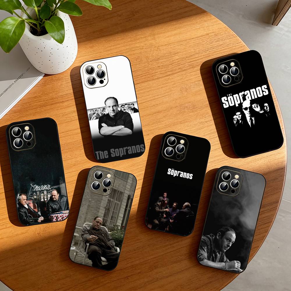 Чехол для телефона The-e S-sopranos Для iPhone 17, 16, 15, 14, 13, 12, 11 Plus, Pro Max, Другие Мягкий Черный Чехол