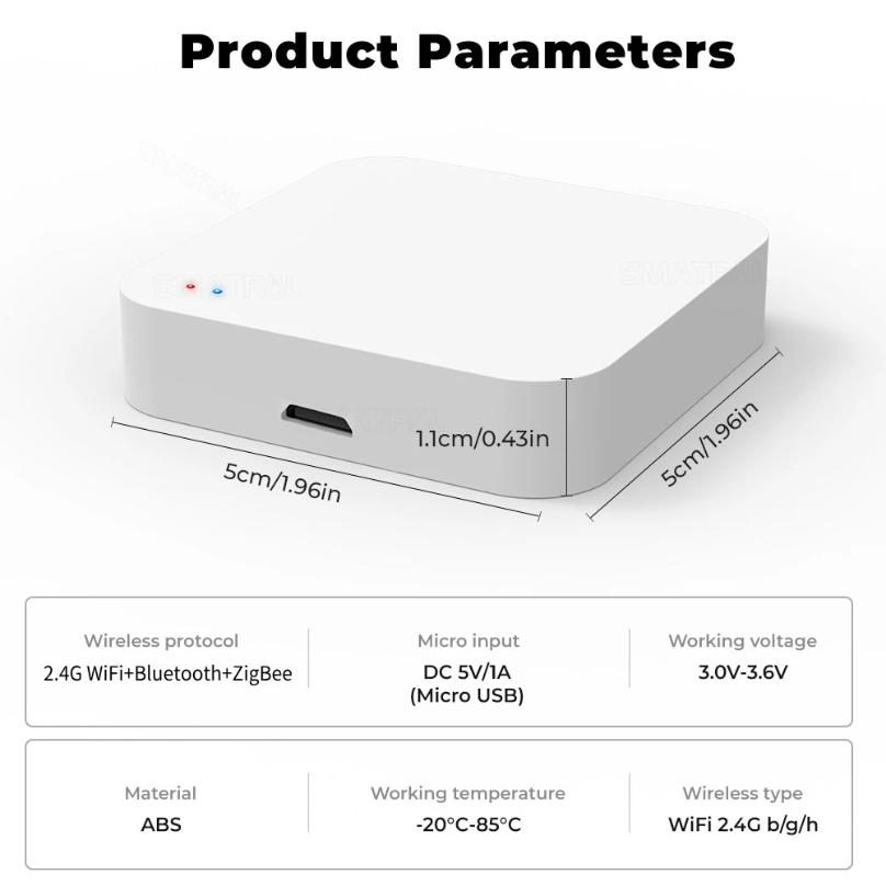 Многорежимный шлюз Smart Life Автоматизация умного дома ZigBee WiFi Bluetooth Голосовое управление для Alexa Google