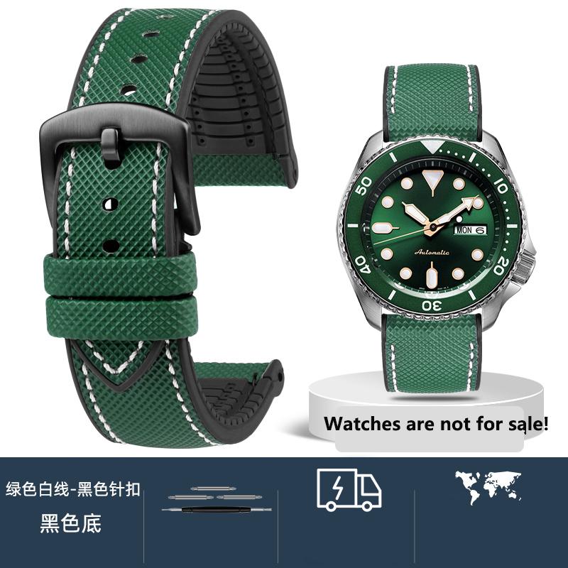 20 мм 21 мм 22 мм 23 мм 24 мм Унисекс Высококачественный нейлоновый ремешок с резиновой нижней частью Водонепроницаемый ремешок для часов для любой марки часов Мужской браслет