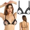 Charming Sexy Women's See Through Sheer Lace Open Cups Bras Bralette Exotic Lingerie Sissy Bra Tops Underwear