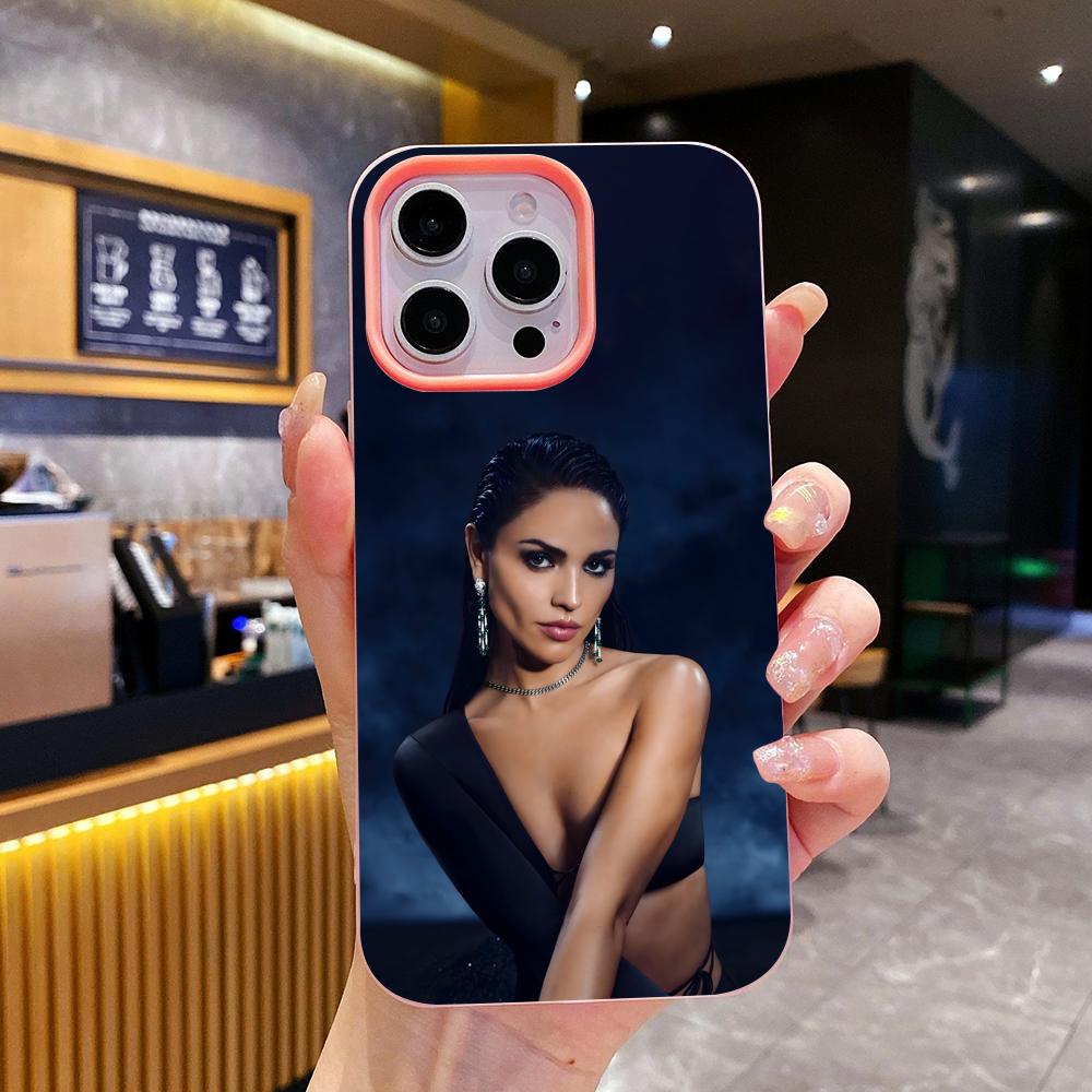 Модный силиконовый чехол для телефона Eiza Gonzalez, двойной слой, розовый, для iPhone 17 16 15 14 13 12 11 Air Pro Max Plus, защитный