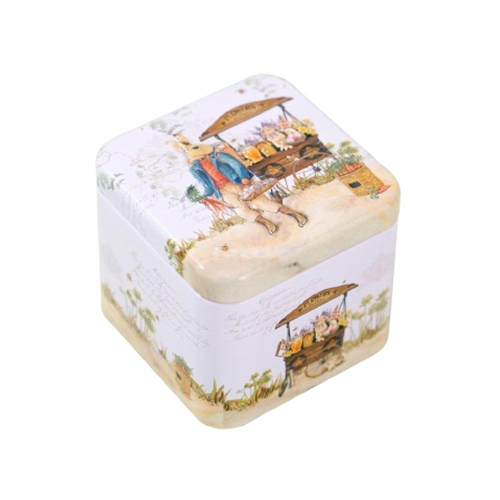 Metal Rabbits Candy Box with Lids Small Tin Can Multi-Purpose Easter Tinplate Box Home Party Decor