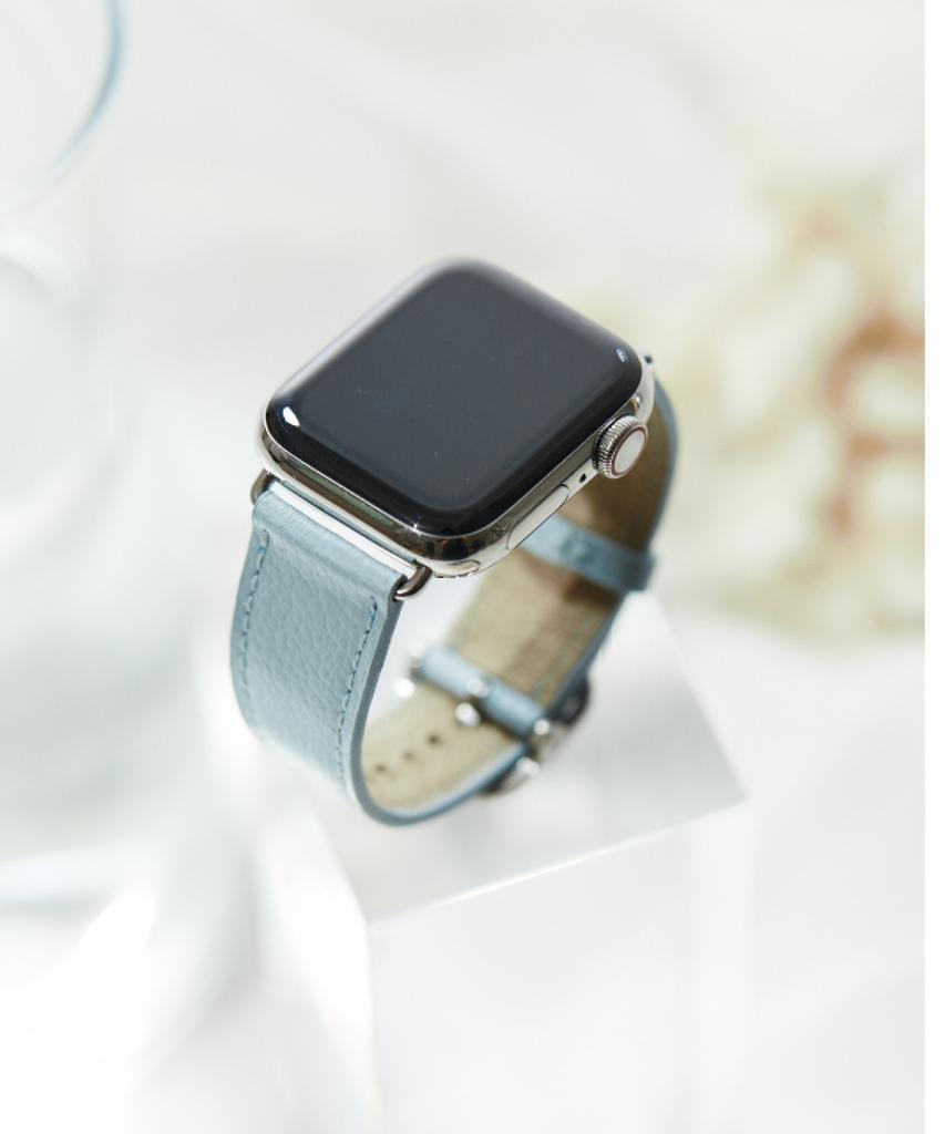 Adeo Ремешок для Apple Watch Galaxy Watch из переработанной веганской кожи Sky Blanc (Тип)