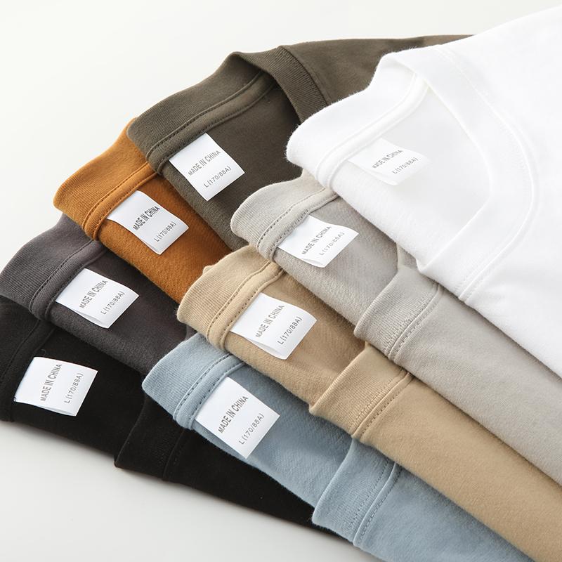 Fashionable Solid Colored Loose Fit Men's T-Shirt for Summer Sports, Printed Round Neck 100% Cotton Tee Shirt