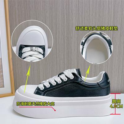 Первый слой из коровьей кожи, белые туфли, женская весна 2025, новые женские повседневные туфли, туфли на платформе, женская универсальная женская обувь