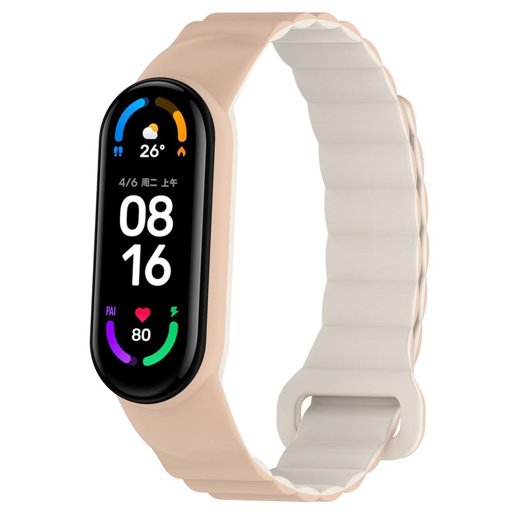 Магнитный браслет для Mi Band 7, ремешок, аксессуары, спортивные силиконовые резиновые умные часы, ремень Correa, ремешок Xiaomi MiBand 4, 6, 5