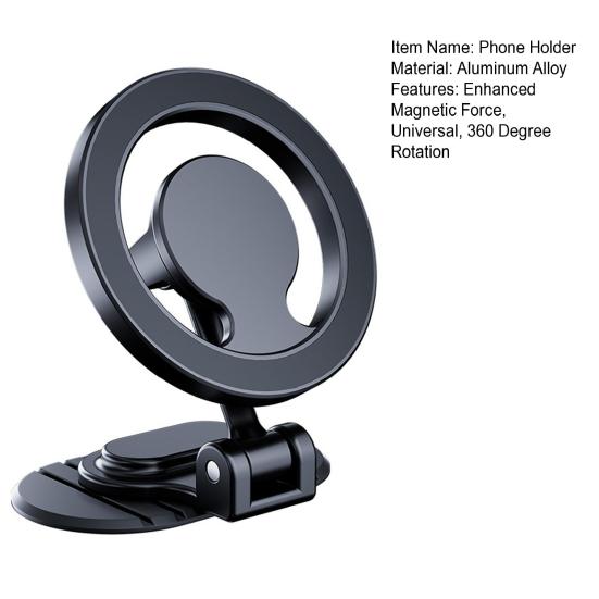 Магнитный держатель телефона для Magsafe, вращающийся на 360 градусов, цельнометаллический автомобильный держатель с