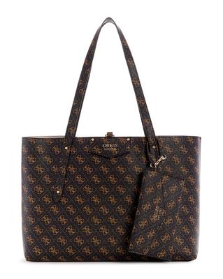 Сумка ECO BRENTON TOTE Коричневая [Guess] логотип.
