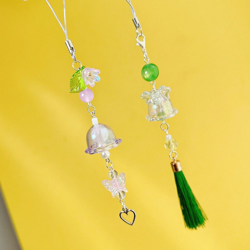 Шарм для телефона Колокольчик ветра Цепочка для мобильного телефона Кисточка Колокольчики ветра Подвеска для телефона Сладкие аксессуары для девочек