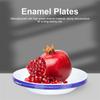 4 Pcs Enamel Plates Set Retro Style Dinner Plates Kitchen Plates Fruits Plates Enamel Food Dishes Banquet Plates