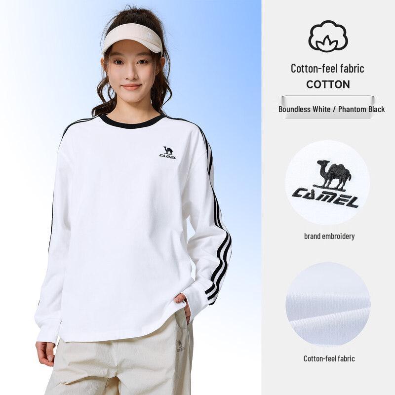 Camel Unisex Round Neck Long Sleeve T-Shirt