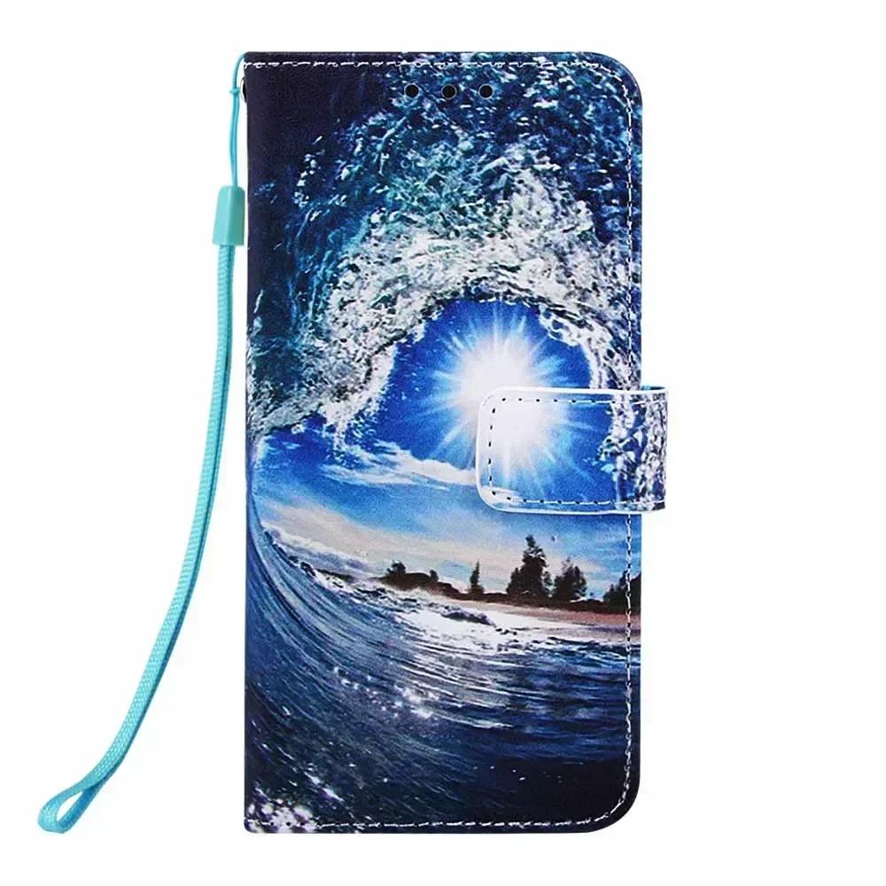Милый painted кожаный чехол-книжка на For Samsung Galaxy M13 M12 A12 A13 A22 A22S A32 A52 A52S A72 A73 Кошелек Подставка Обложка-книга Ремешок