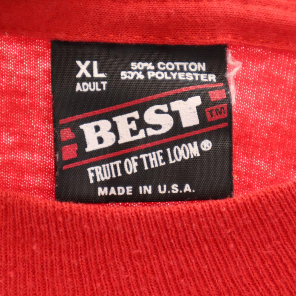 FRUIT OF THE LOOM BEST 90s Made in USA Old Print Short sleeve T-shirt Men's Used