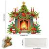 Acrylic Double Sided Xmas Theme Diamond Painting Tabletop Paper Towel Holder Table Top Diamond Painting Napkin Holder Ornament