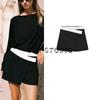 Autumn New Women Clothes Simple Style Hidden Hook Buckle High Waist Contrast Color Waist Double Placket Culottes 1165223