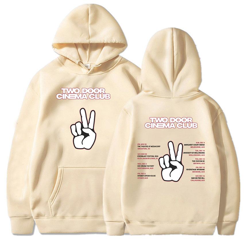 Унисекс Уличная одежда Толстовки Two Door Cinema Club с длинным рукавом Мужские Женские Толстовки Sudaderas Con Capucha Толстовка с капюшоном и карманом