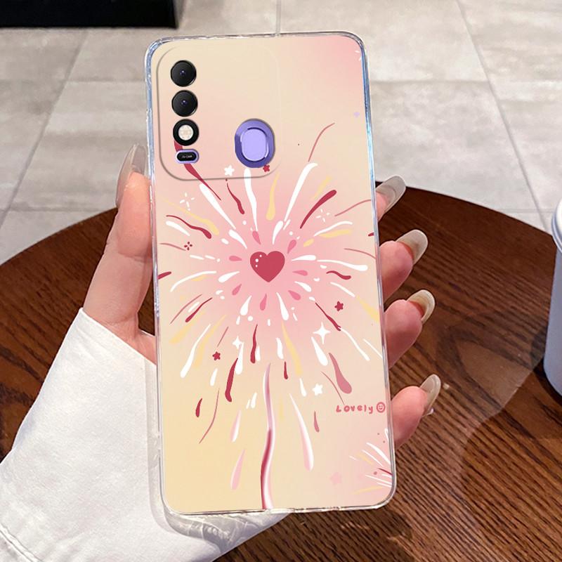 For Tecno Spark 8 8T 8P 9T (India) 7 Pro 7T Case Clear Silicone Soft TPU Jelly Cover KG6 KG7H KG7 KF6 Cute Rabbit Cat Phone Case