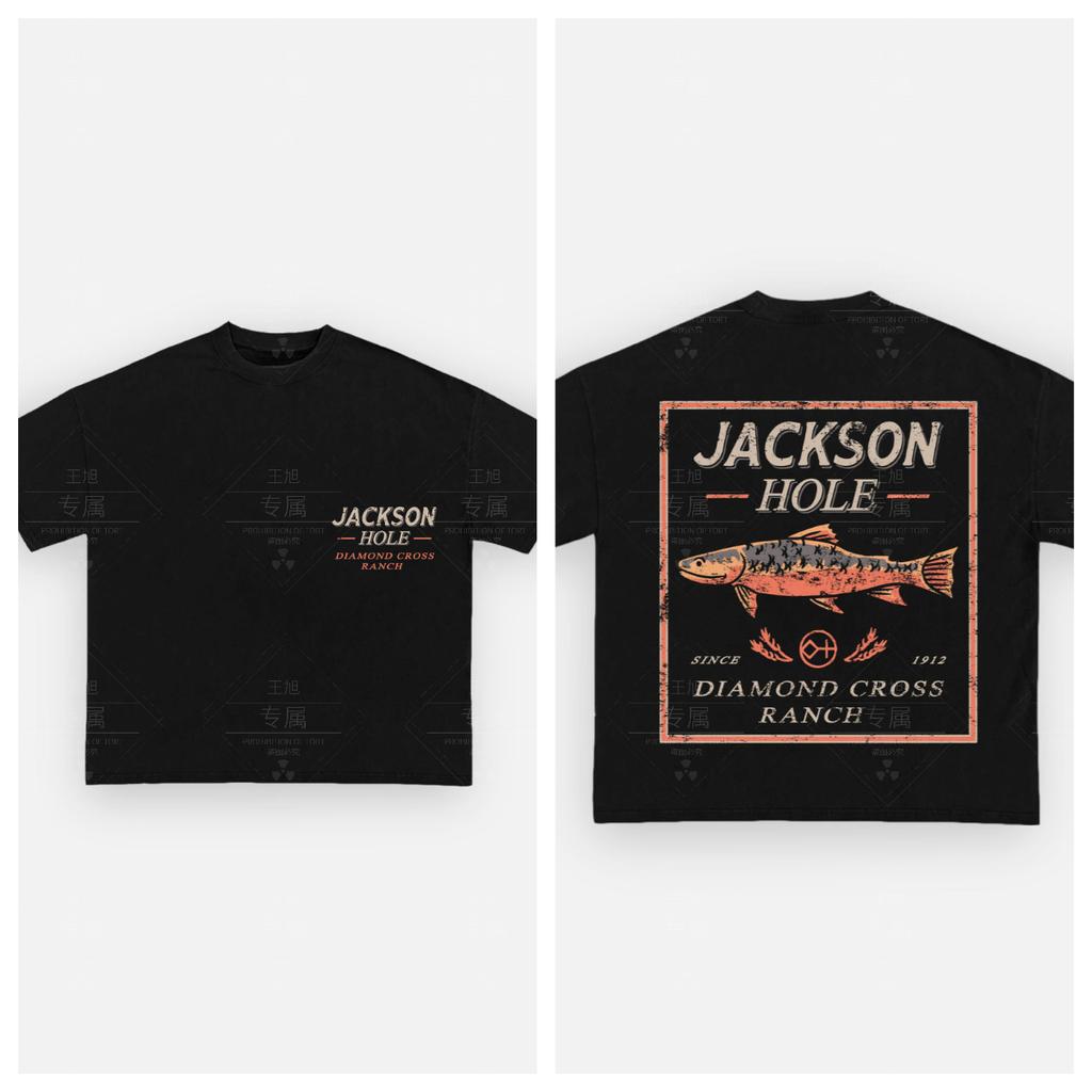 Хлопковая футболка Diamond Cross Ranch Унисекс Мужская Женская Летняя с коротким рукавом Модный топ Повседневная Винтажная мода Ежедневная Винтажная футболка