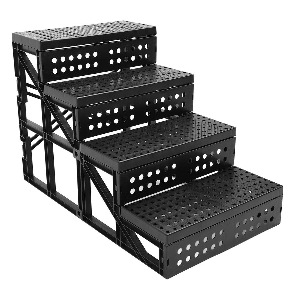 Dog Stairs Slip Resistant Dog Stairs Adjustable Height Foldable Pets Stairway Step for High Bed and