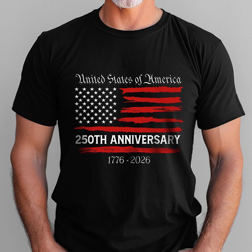 USA 250th Anniversary Shirt, 1776 2026 Patriotic Tee, United States Bicentennial Shirt,American Flag Shirt for Men July 4th Gift